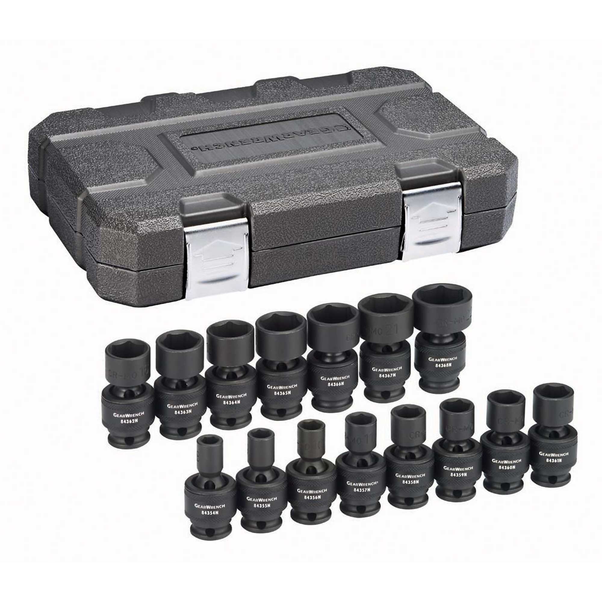 GearWrench 15-Pc. 3/8in. Drive 6-Point Metric Universal Socket Set, Model# KDT84918N